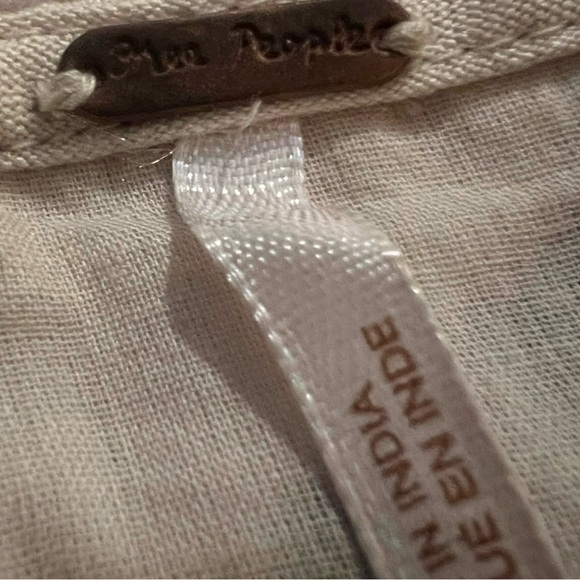 Free People White and Pink Embroidered Mini Dress EUC - Picture 10 of 14